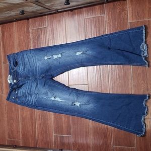 Catos ripped bell bottoms jeans